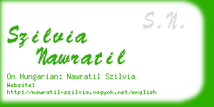 szilvia nawratil business card